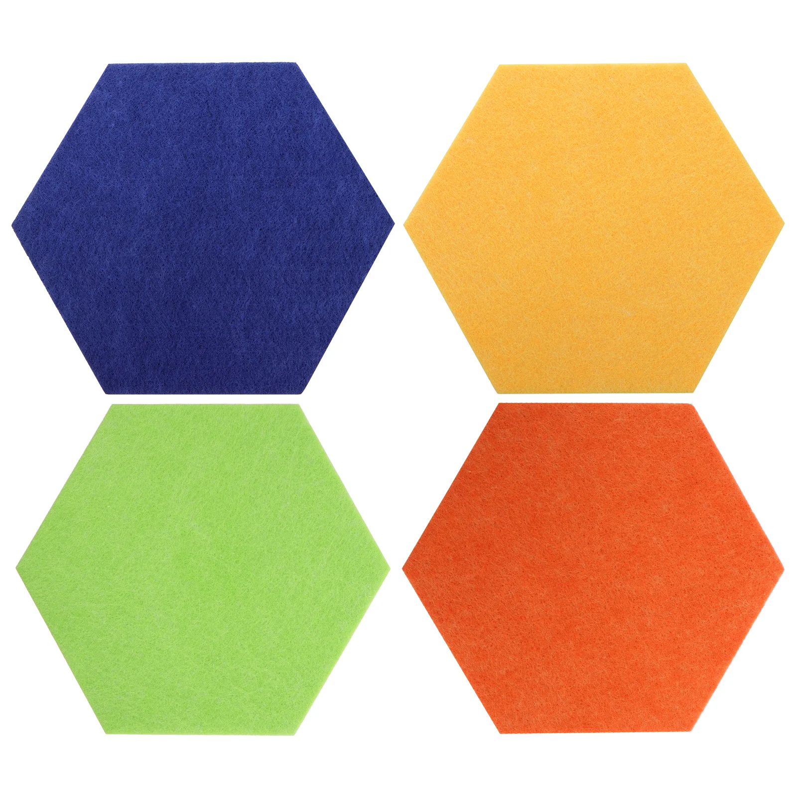 4pcs Colorful Felt Bulletin Board Wall Sticker For Home Notice Board Felt Pin Panel Diy Message Display Hexagon Panel