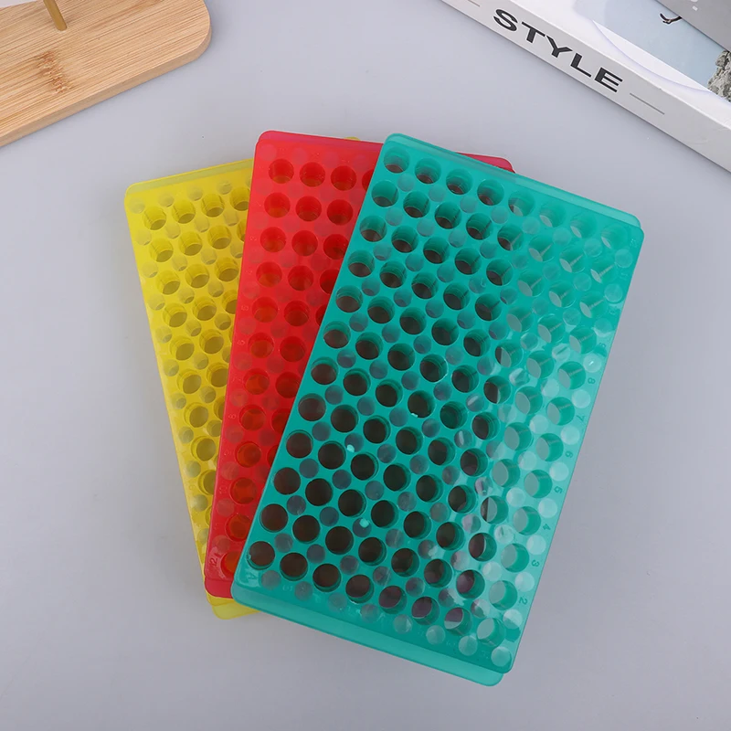 96 Hole Plastic Centrifugal Test Tube Rack 2 Side 0.5ml/1.5ml/2ml Centrifuge Vial Tube Bracket Laboratory Supplies PCR Tube Rack