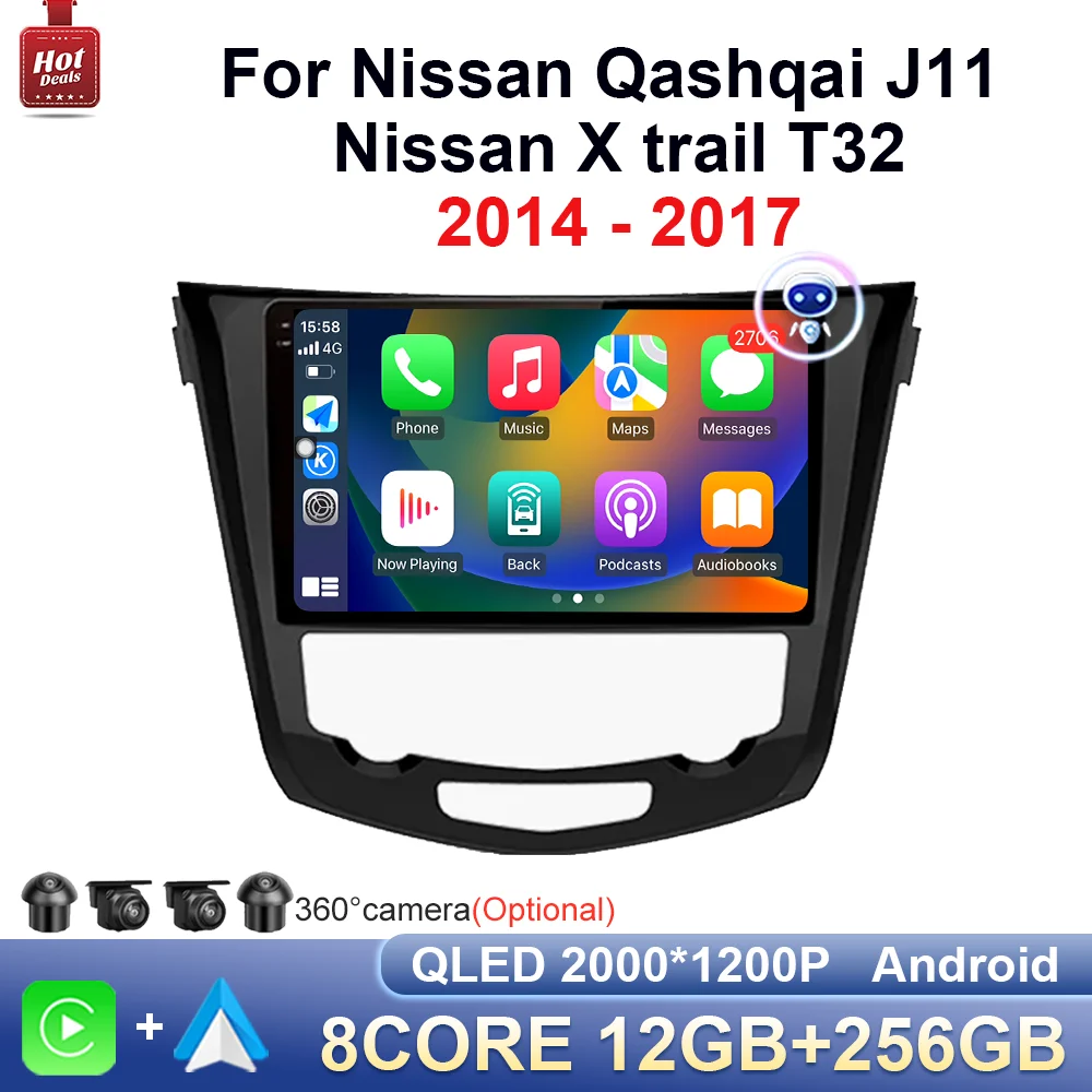 

WiFi Android OS Car Audio Multimedia Player GPS Navigation 10.1'' For Nissan Qashqai J11 Nissan X trail T32 2014 2015 2016 2017