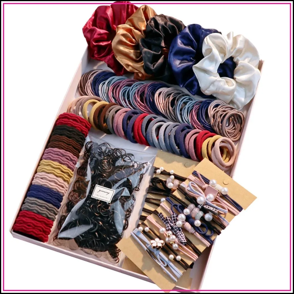 

1149PCS Hair Ties Elastic Ponytail Holders Rubber Bands for Thick Thin Hair Scrunchies Set