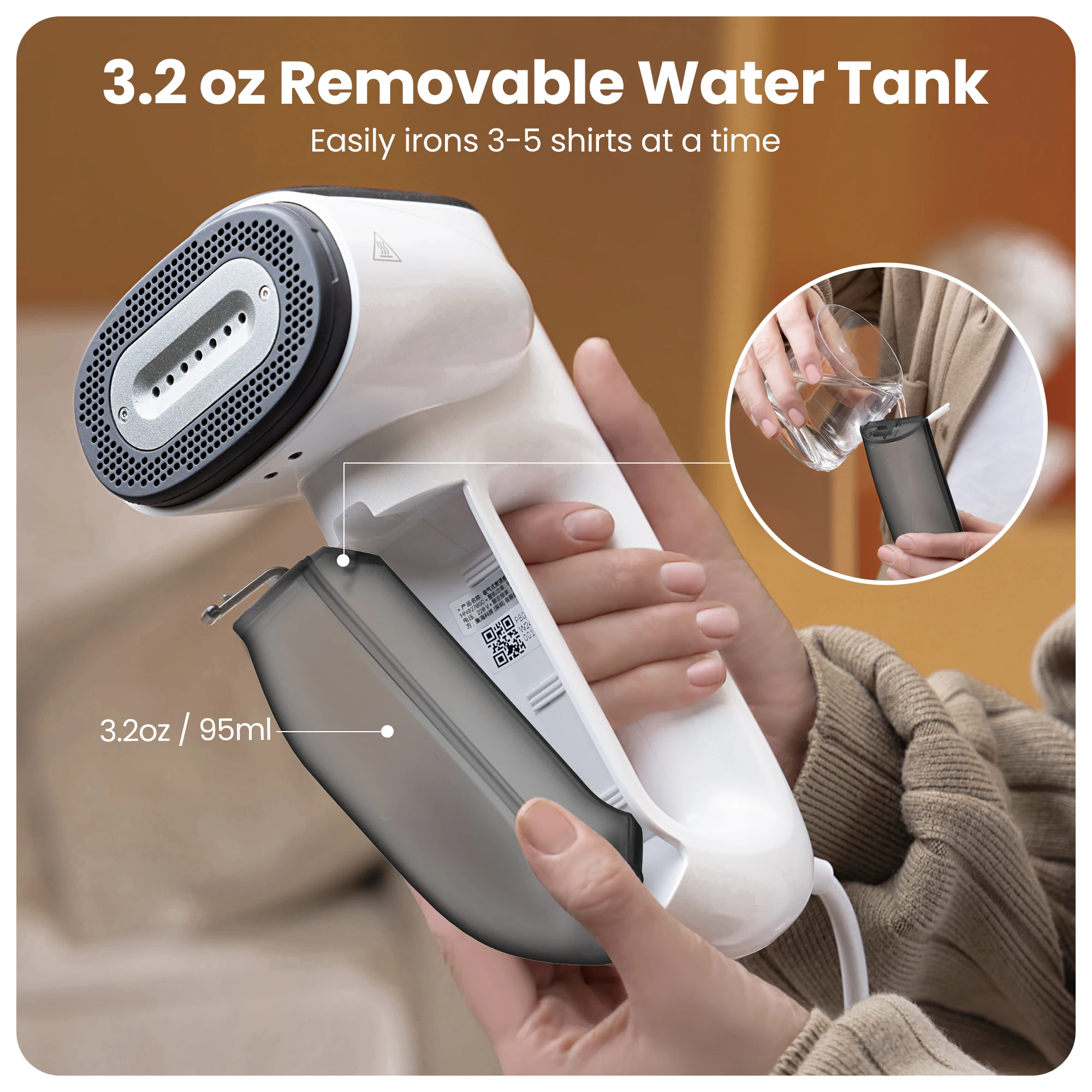 Neakasa Magic 1 جهاز بخار محمول باليد - مزيل التجاعيد السريع ومنعش الملابس للاستخدام المنزلي