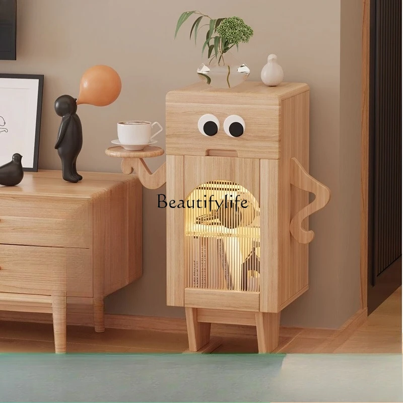 

Couch with lamp, side cabinets, living room storage creativity, children's bedside table