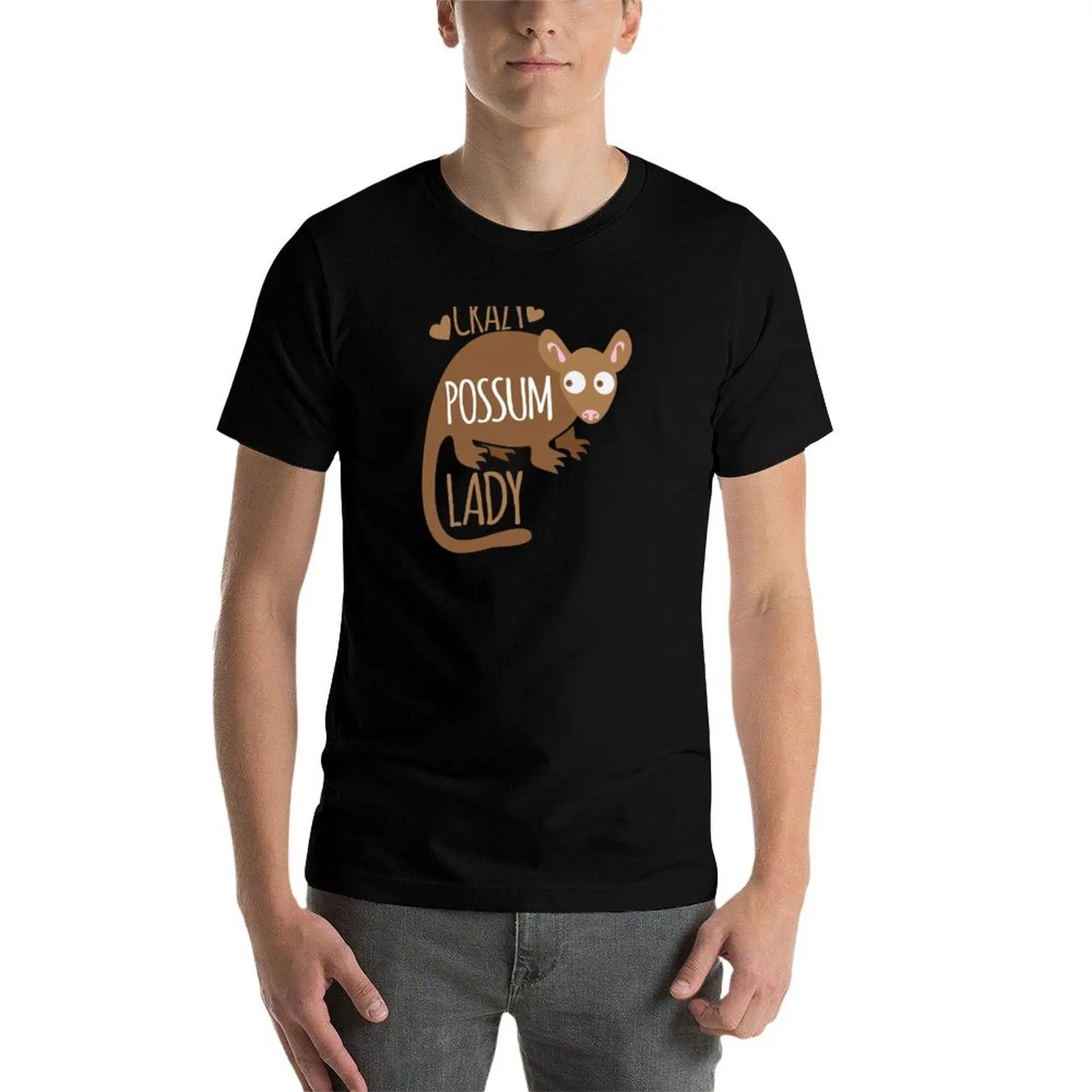 

Crazy Possum Lady T-Shirt man t shirts for men t shirt custom print man t shirts for men casual T-Shirt