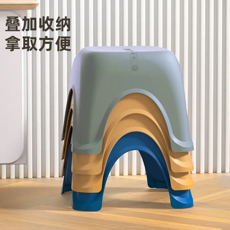 

Plastic small stools, thickened bathroom non slip household low stools, children's stools can be stacked, stepped small stools