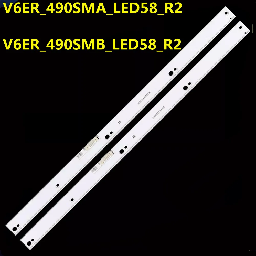 

New 5kit LED Strip For V6ER_490SMA_LED58_R2 V6ER_490SMB_LED58_R2 BN96-39882A 39880A UN49KU6400 UN49KU6450 UN49KU6500 UN49KU7000
