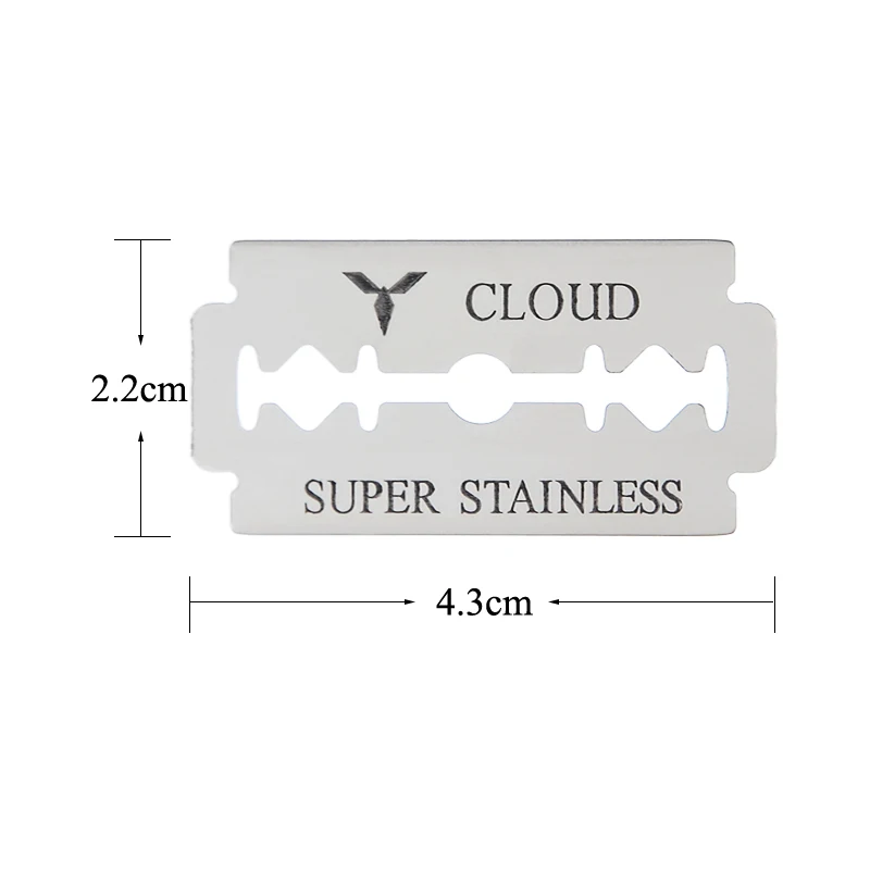 Meisha 100 قطعة شفرات الحلاقة على الوجهين شفرات الحلاقة الفولاذ المقاوم للصدأ شفرات الرجال مزدوجة الحافة الحلاقة شارب رقيقة شفرة العناية بالوجه C0011A