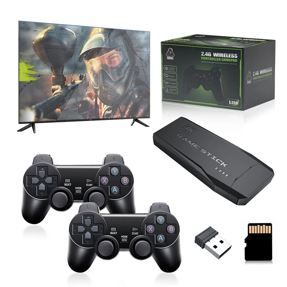 

M8 HD TV Game Console 2.4G Dual Wireless Controller Game Stick 20000 Classical Games Retro Game for Children's Gift