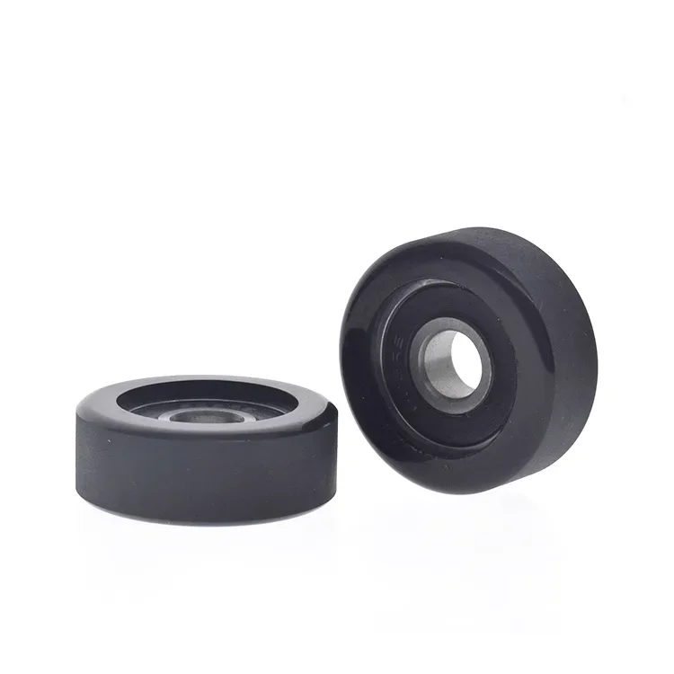 1pcs Widened Polyurethane stainless Bearing Conveyor pulley wheel PU8*30*11mm PU Rubber-coated Bearing Mechanical flat Pulley