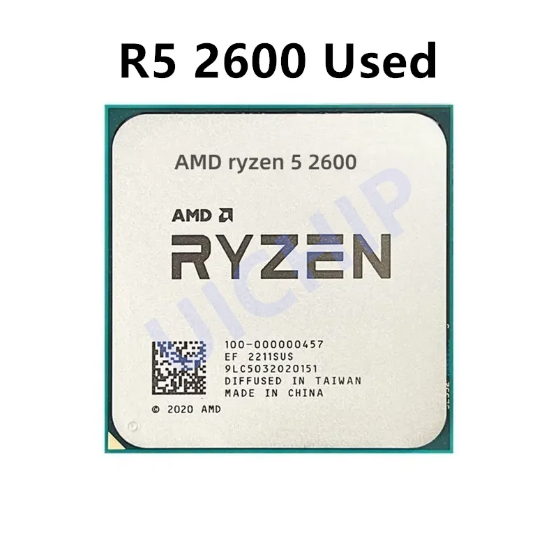 AMD Ryzen 5 2600 R5 2600 3.4 GHz Used GAMING Zen+ 0.012 Six-Core Twelve-Thread 65W CPU Processor YD2600BBM6IAF Socket AM4
