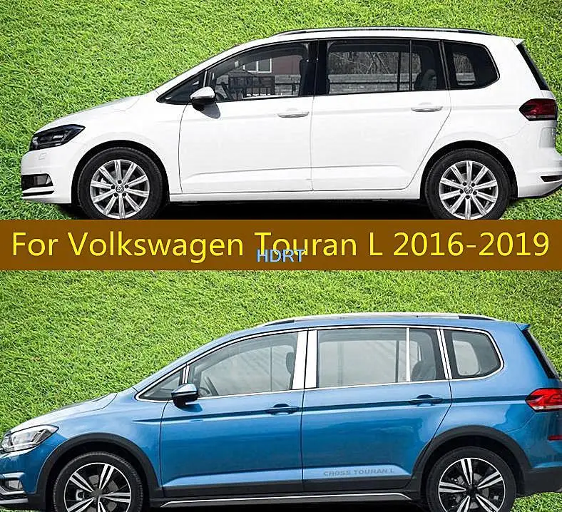 

High quality Stainless Steel Window Trim strip Cover Exterior Body Decoration For Volkswagen VW Touran L 2016-2019 Car-Styling