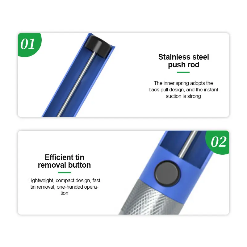 RELIFE RL-084 Aluminum Metal Desoldering Pump Suction Tin Gun Soldering Sucker Pen Removal Soldedr paste Welding Hand Tools