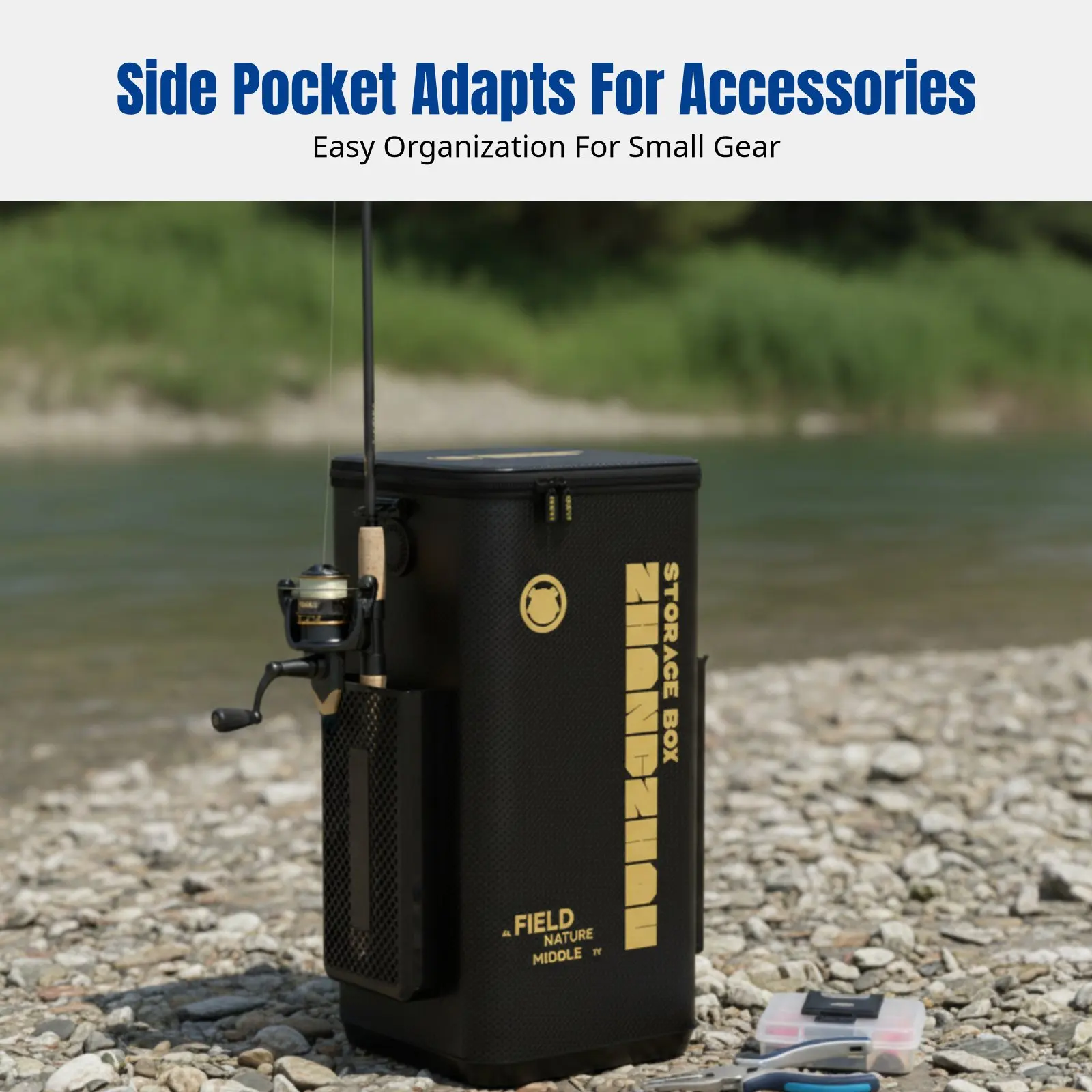 

Кейс для твердых приманок из пеноматериала, с вставкой для удилищ, защитный чехол для рыбы, с двойными плечевыми ремнями, большой вместимости, для рыбалки на открытом воздухе