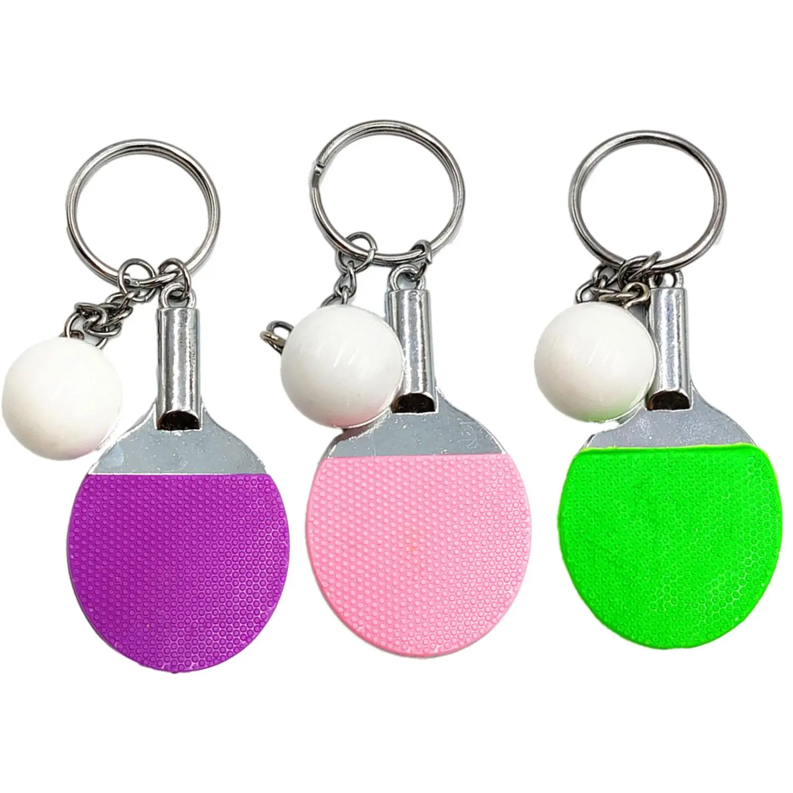 Table Tennis Keychain Creative Fashion Exquisite Sports Themes Metal Key for