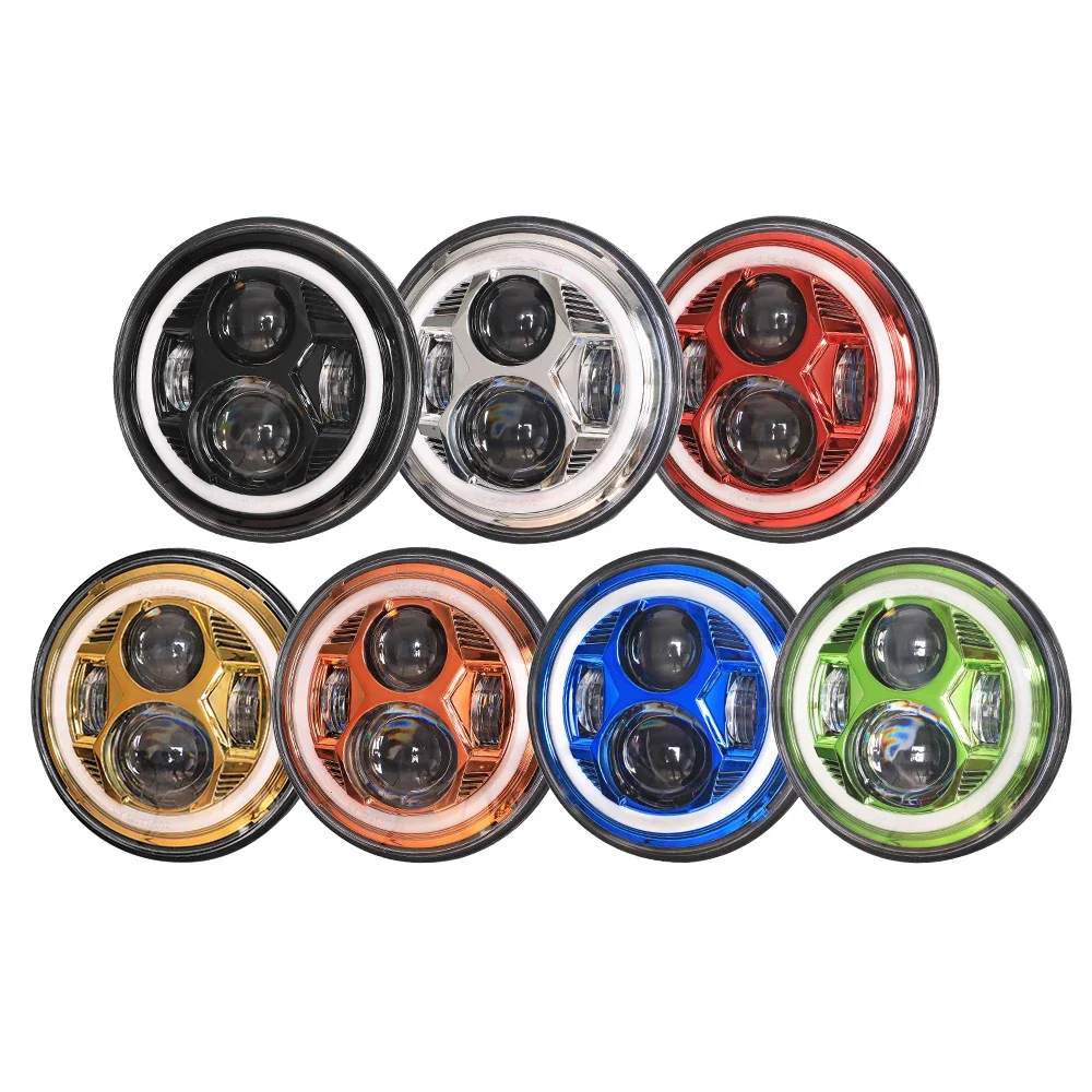 Auto Lighting Systems  Inch Round Led Headlight  Front Light Turn Signal Jk Jl Led Lighting Jeeps Headlights