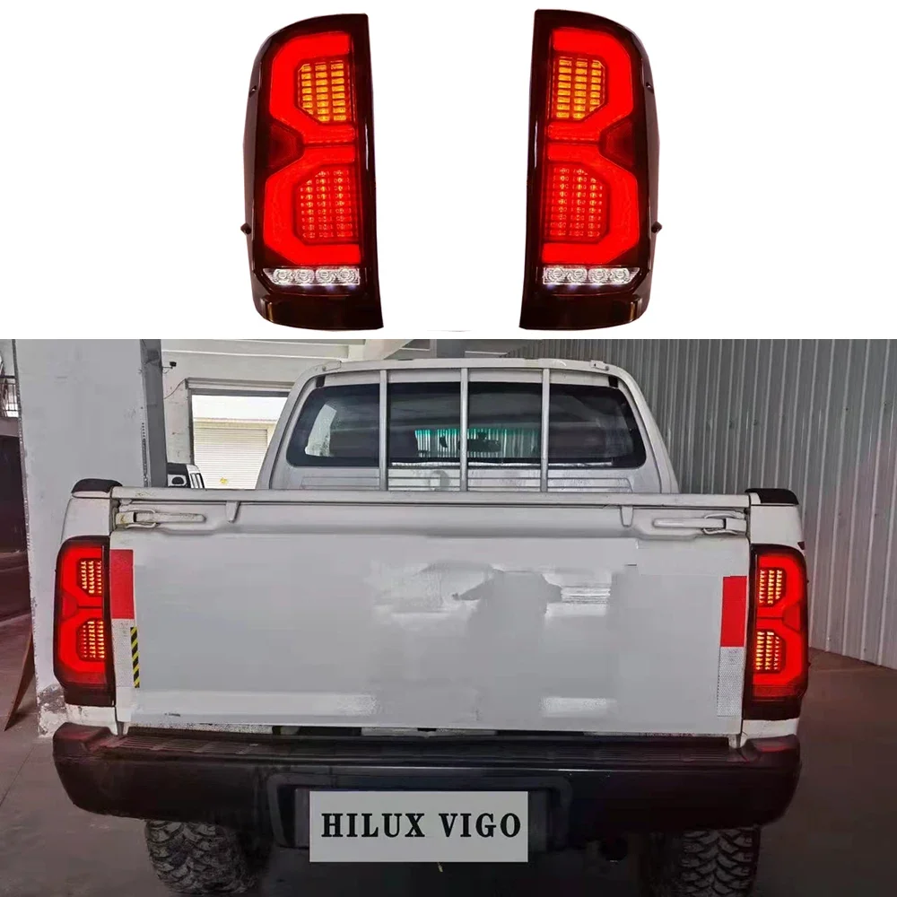 CAR LED REAR  TAIL LIGHT FOR TOYOTA HILUX VIGO 2004-2014 LED BRAKE LAMP REVERSE LAMP TURN LAMP AUTO MODIFIED TAILLIGHT