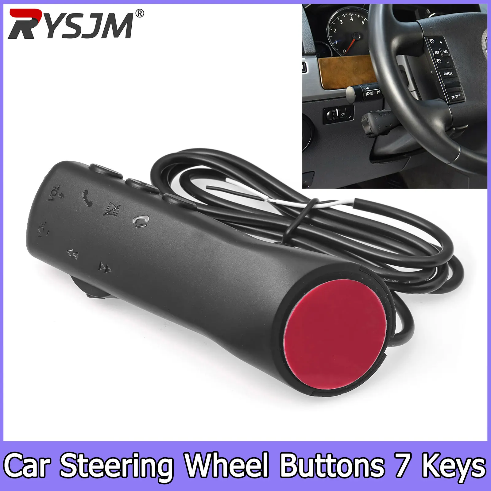 Universal Car Steering Wheel Button Remote Controller Car Radio GPS Navigation DVD 2 Din Android Wired Remote Control 7 Keys