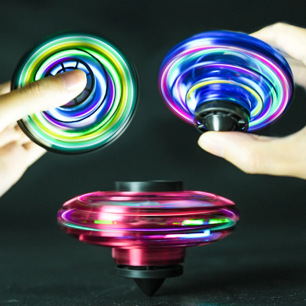 Helicopter Spinner Toy 360° Rotating Flying Fingertip Spinners 100mAh with LED Lights for Adult Kids Decompression Toy