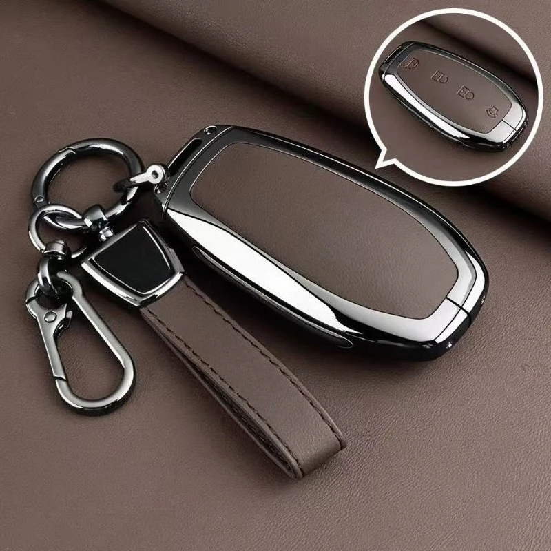 Premium Zinc Alloy Key Cover Case for Buick Vision L7 (2026) - Protective Key Fob Shell Keychain Keybag