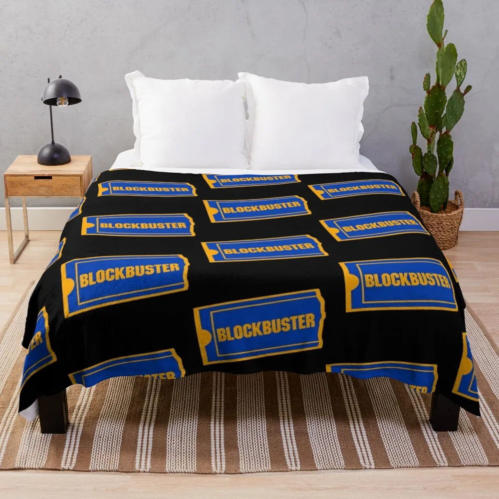 

Blockbuster Logo Throw Blanket anime blanket funny gift Retro Blankets Sofa Blankets