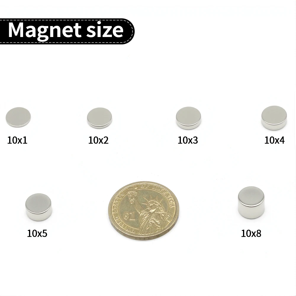 سوبر قوي مغناطيس النيوديميوم N35 ندفيب المغناطيسي الدائم imanes جولة مغناطيس قوي الثلاجة 10x1 10x2 10x3 10x5 مللي متر #2