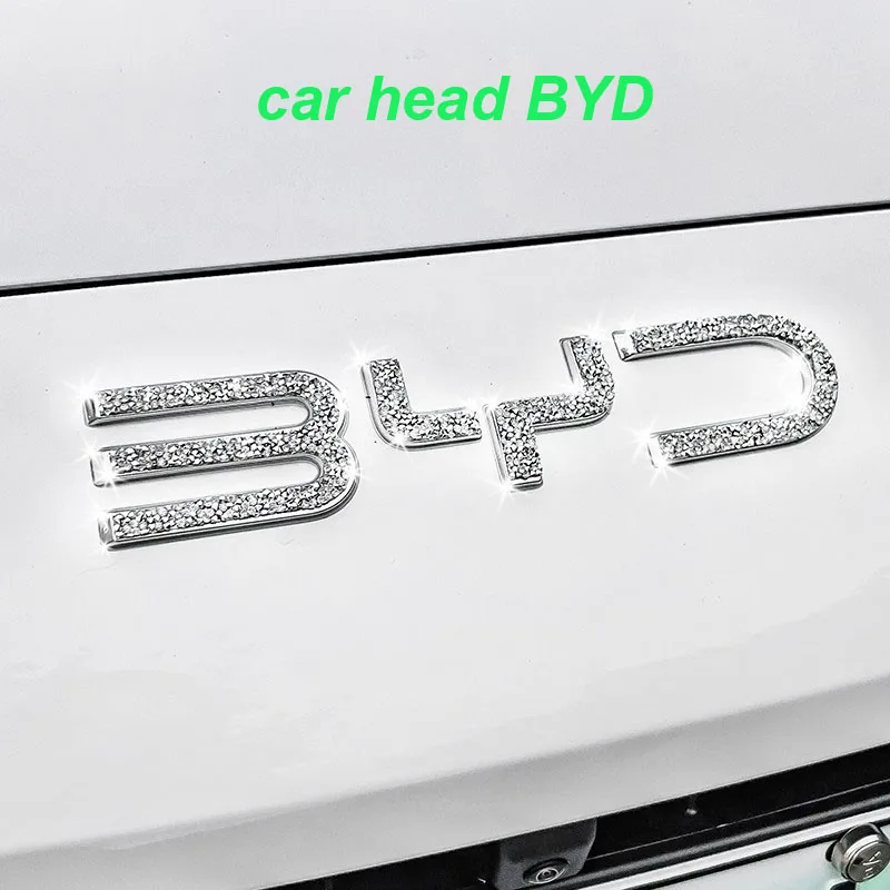 ل BYD ختم 06 DMI 2025 عجلة توجيه سيارة ملصقات الماس الصغيرة الزخرفية شعار رأس السيارة الترتر الملحقات الداخلية