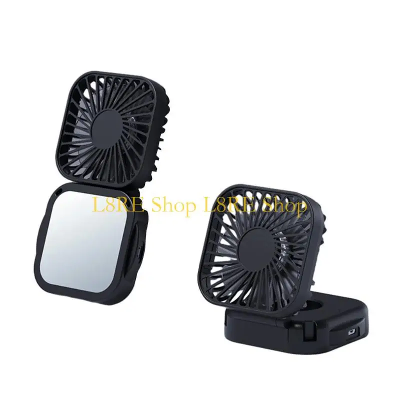 L8RE Convenient Neck Hanging Fan Rechargeable Fan Foldable Fan Plastic Material for Outdoor Sports and Recreations