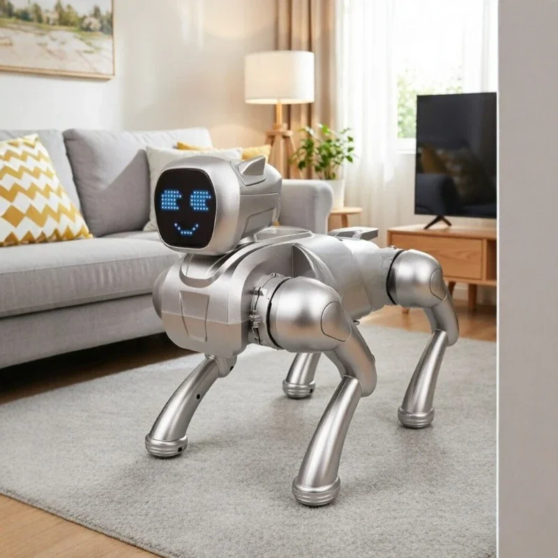 AI intelligent machine dog remote control, programming voice conversation electric toy