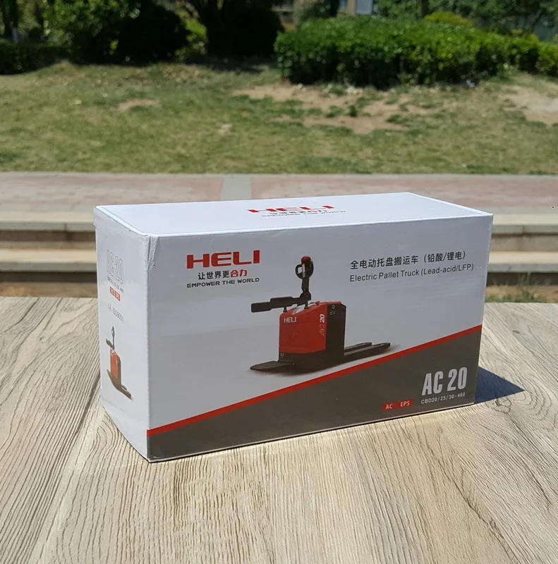 다이캐스트 1:20 스케일 HELI AC20 배터리 지게차, 트럭 건설 기계, 합금 모델 컬렉션, 기념품 디스플레이