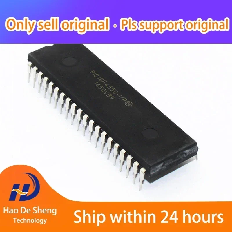 10PCS/LOT PIC18F4550-I/P  PIC18F4550-I DIP-40  New Original In Stoc