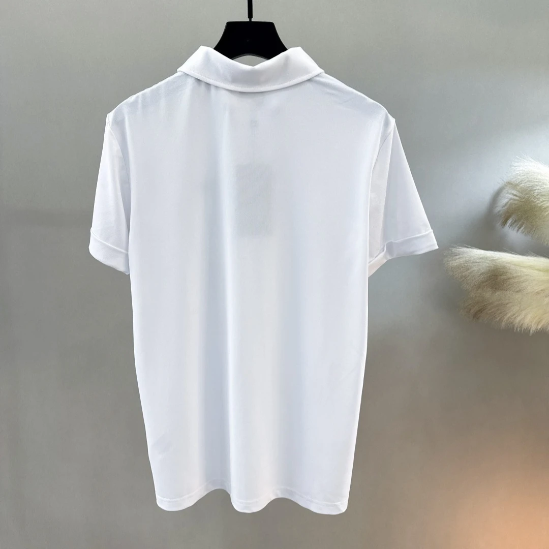 Men's Golf Short Sleeve T-Shirt 2026 Summer New Korean Style Fashion Casual Letter Print Jersey Breathable Quick-Dry Polyester