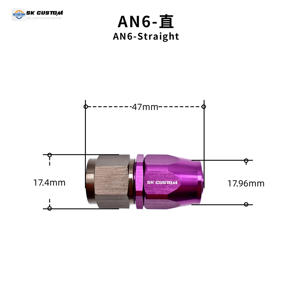 Universele Olieleiding Vrouwelijke Gesmeed Slang Eindfitting Draad Gevlochten Oliebuis Adapter Olie Radiator Fitting Aluminium AN6 AN8 AN10