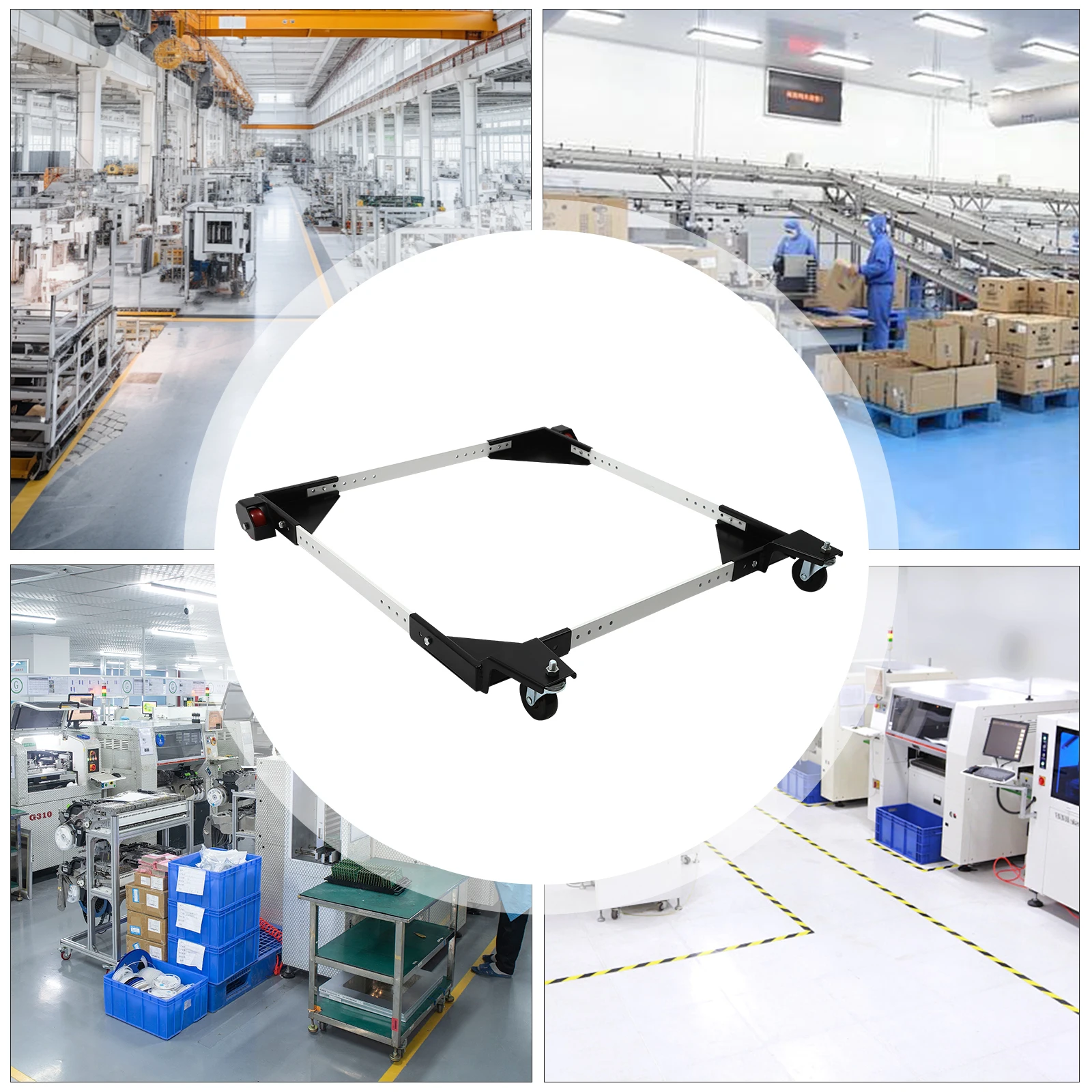 

Mobile Base 1200 lbs Capacity, Movable Platform with 4 Casters, 23.8-34 Inch Adjustable, for Machinery & Home Appliances