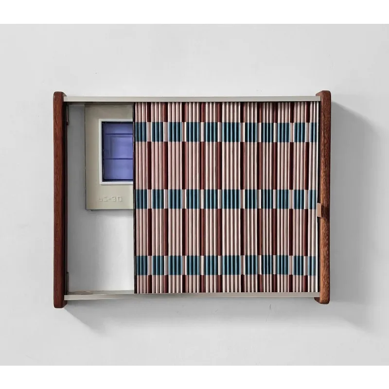 No punching, no nails, modern geometric wind honeycomb curtain, meter box decorative painting, cover photo frame hanging