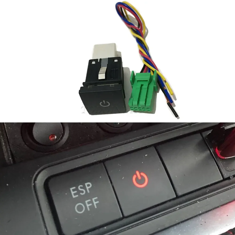 

Red LED Power Light Switch Car DRL Parking Radar Lamp On Off Control Button For VW Golf 6 Jetta 5 MK5 Caddy Scirocco accessories