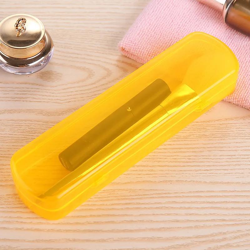 Plastic Material Toothbrush Box for Household Travel Portable Toiletries Toothbrush Cover Candy Colored Toothbrush Storage Box
