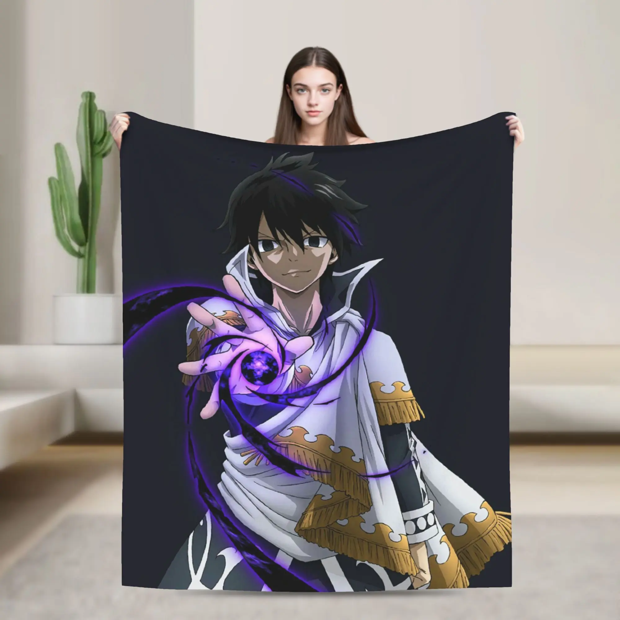 Blankets Coral Fleece Plush Decoration Anime Fairys Tails Multifunction Lightweight Thin Throw Blankets for Bed Office Quilt