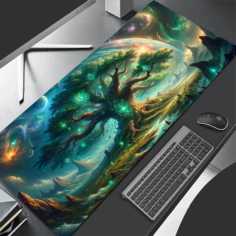 Mousepad Pattern Game Pad Rubber HD Mouse Pad PC Accessories Desk Mat Non Slip Sakura Tree Table Mat Gamer Cabinet Keyboard Pad