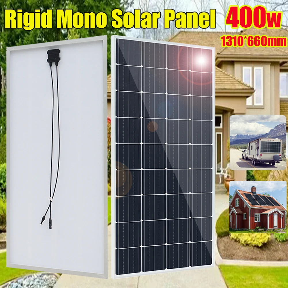 400w 300w 200w 100w 80w solar panel rigid 12v battery charger kit tempered glass monocrystalline for home camper car balcony RV