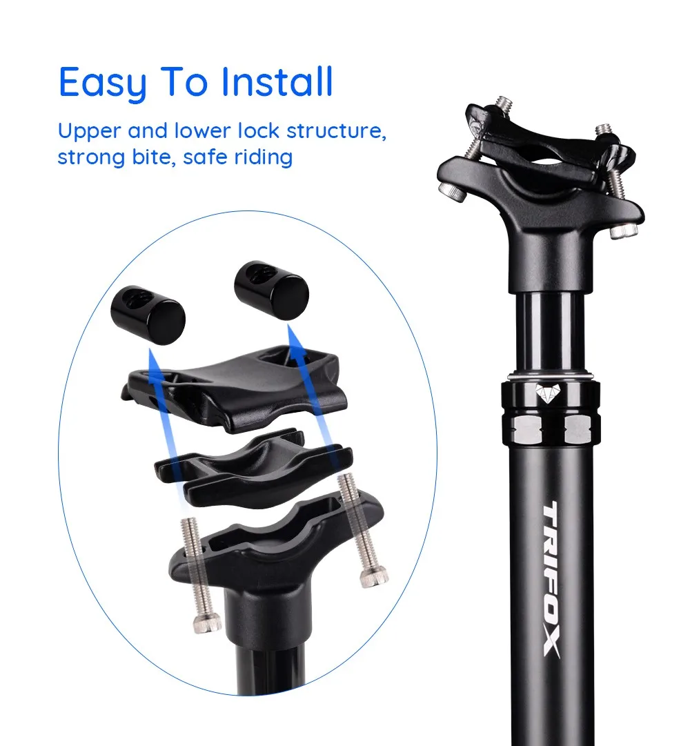 MTB Dropper Seatpost Bicycle Dropper Air Seat Post Telescopic Seatpost 30.9 / 31.6mm*440mm For MTB Mountain Bike Bottom Routing