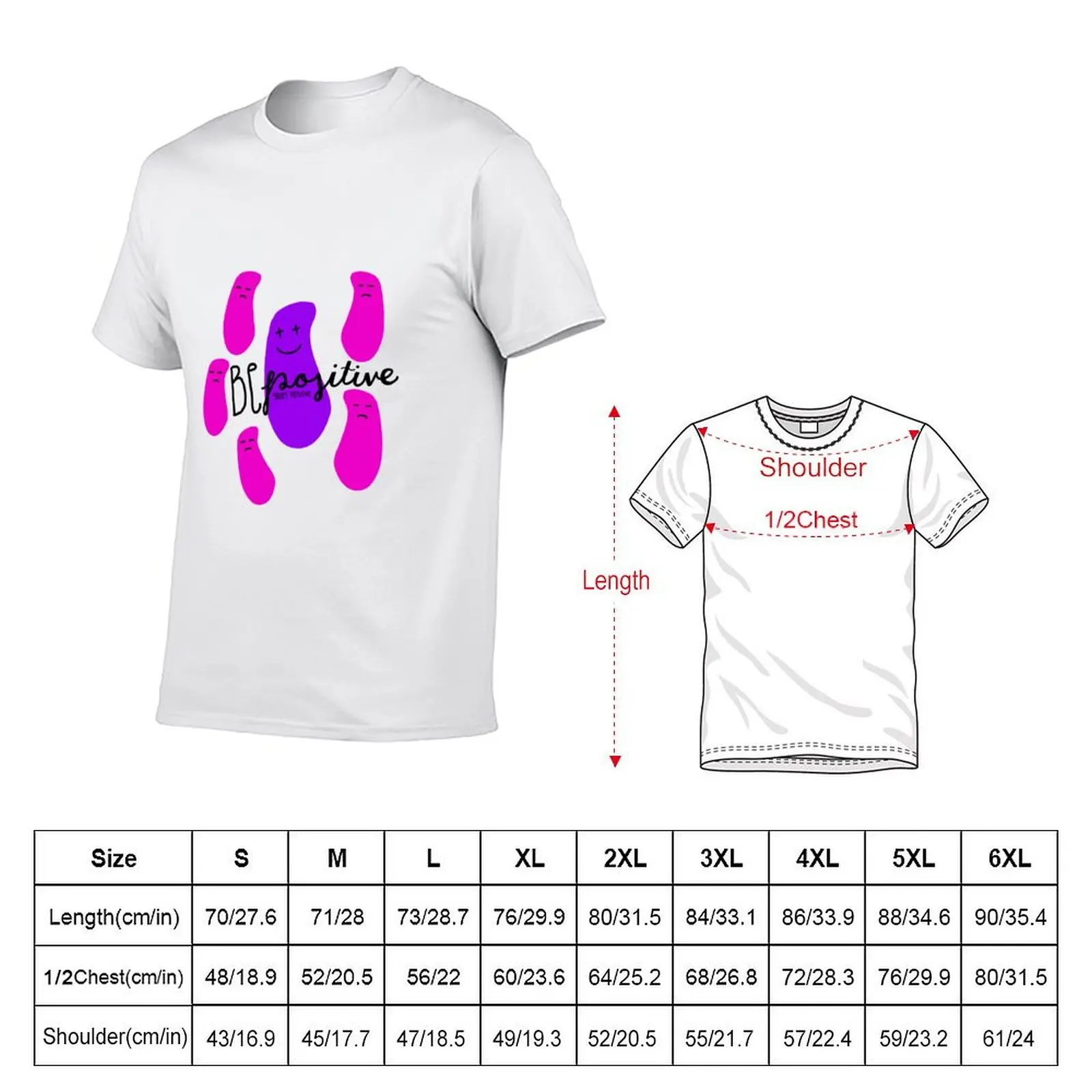 Bacteria - Be Gram Postive T-Shirt Simple Line Art Print Tee