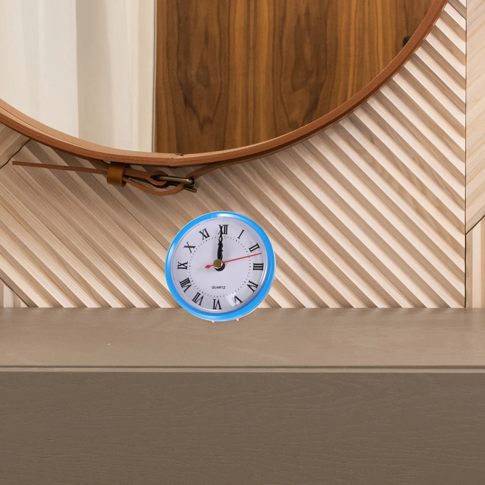 

1 Piece Round Quartz Clock Head with Movement Simple Numerals Clear Lens Sturdy DIY Clock Insert for Home Office Decor