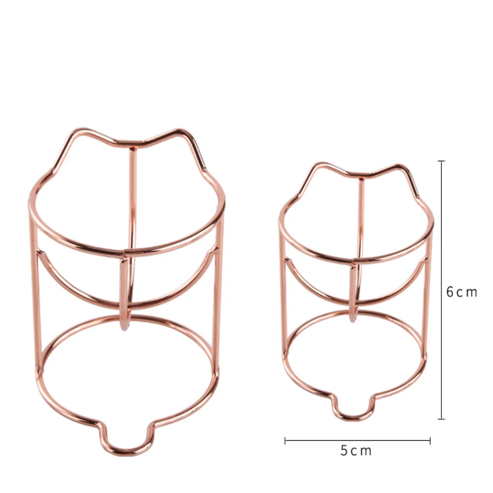 パウダーパフと卵用の金属ホルダー,化粧台,錬鉄製,ゴールド,キュート,マルチシェイプ,ディスプレイラック