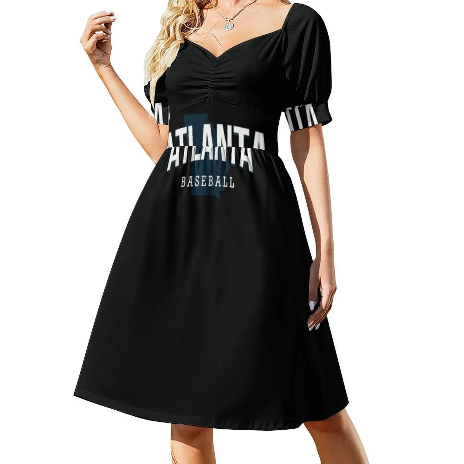 Atlanta Pride Baseball Preppy Style Mini Dress - alternate angle