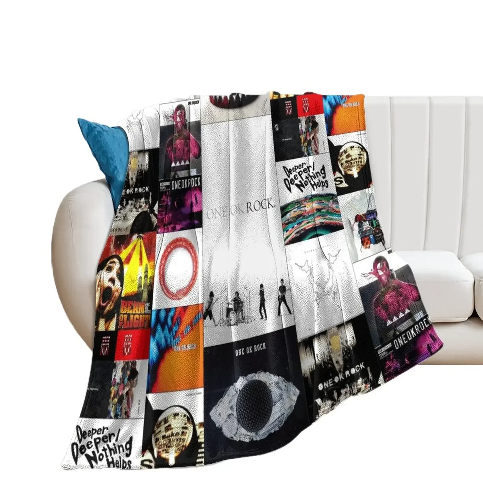 

one ok rock poster Throw Blanket heavy to sleep Decorative Sofas Blankets