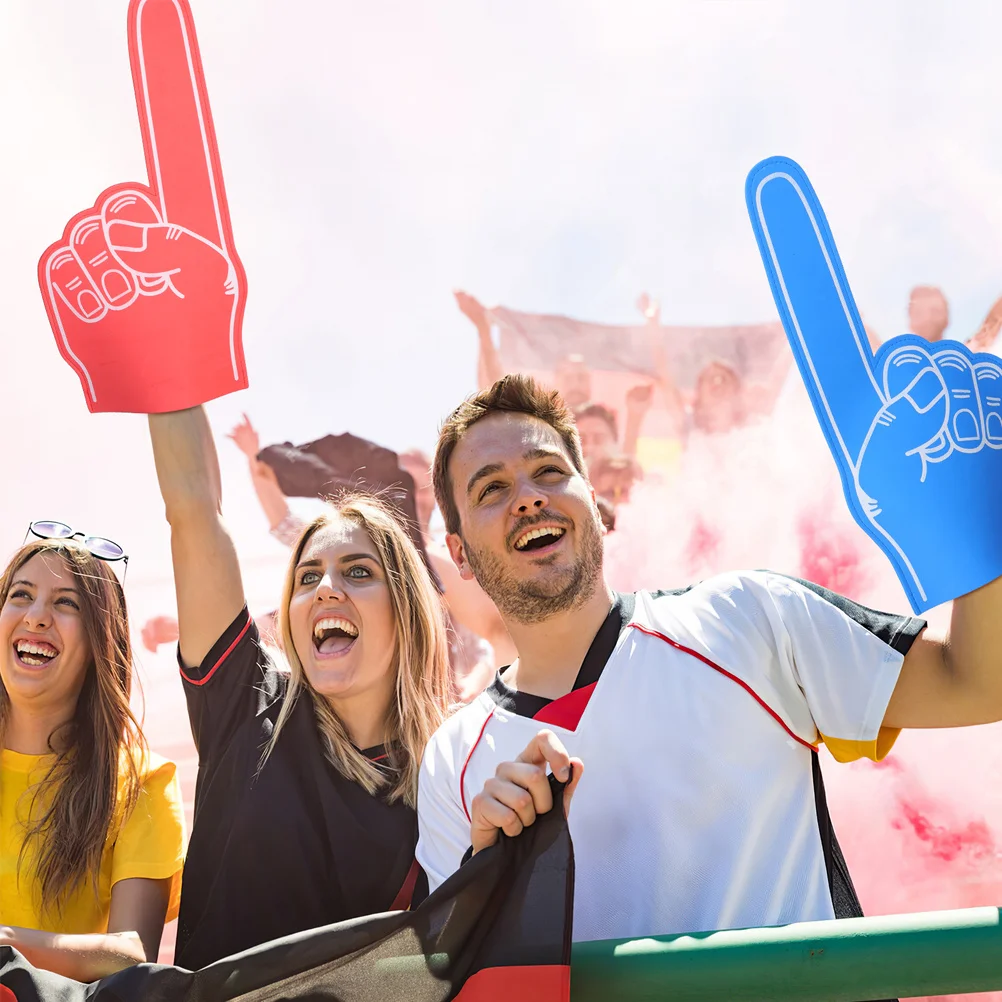 6 قطع من أصابع الرغوة القابلة لإعادة الاستخدام، دعائم المشجع الناعمة الناعمة للألعاب الرياضية وكرة السلة وكرة القدم والتنس ومجموعة التشجيع للشباب