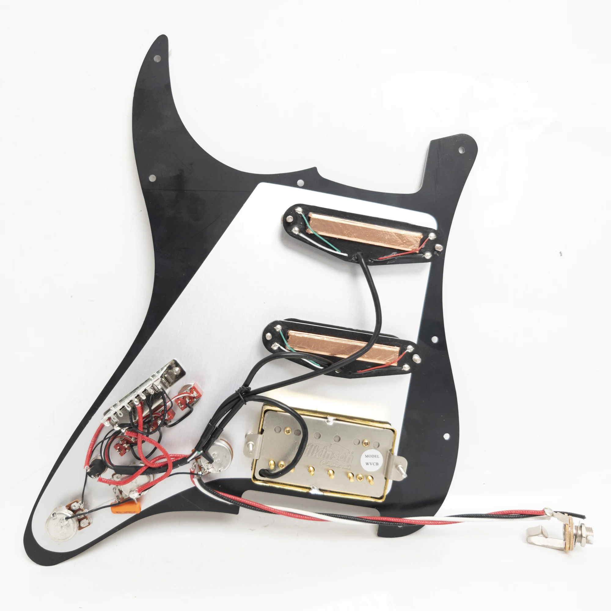 Guitar Prewired Loaded Pickguard Set,SSH With Coil Splitting Alnico 5 Humbucker Pickups Set for ST Guitar Electric Guitars