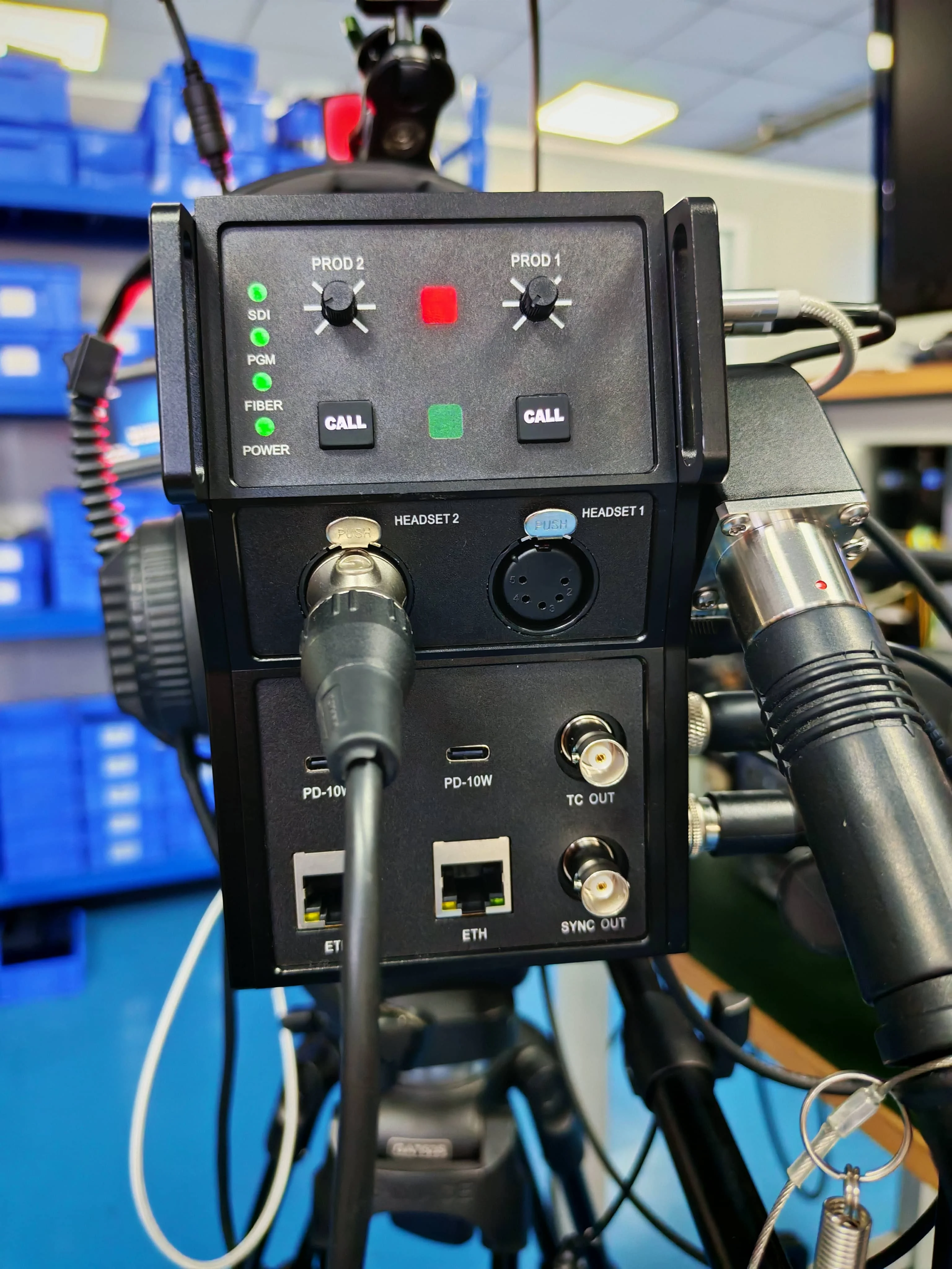 Camera Mountable 4K 12G SDI Fiber System with Network, Remote, Tally, Intercom, Genlock, POE