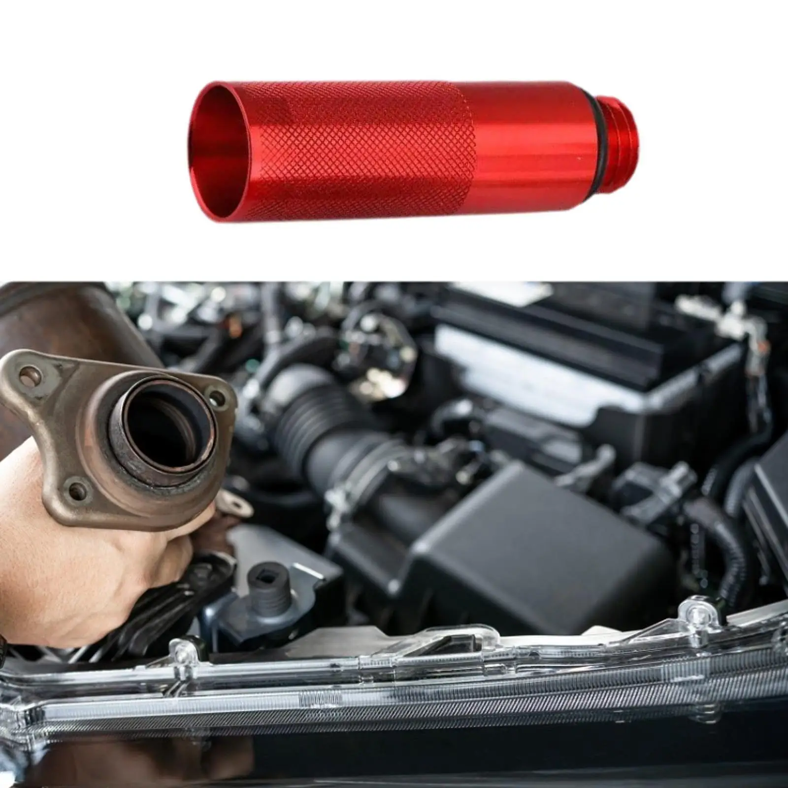 Oil Changes Funnel Red Replace Parts Aluminum Alloy with Crisp Knurling Design Vehicle Accessories Compatible for EU2000