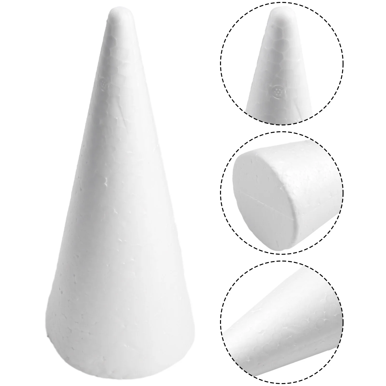 1 Set White Solid DIY Cone Children Handmade Craft Polystyrene Foam Tip Cone For Home Craft Christmas Kids Water Table Kid