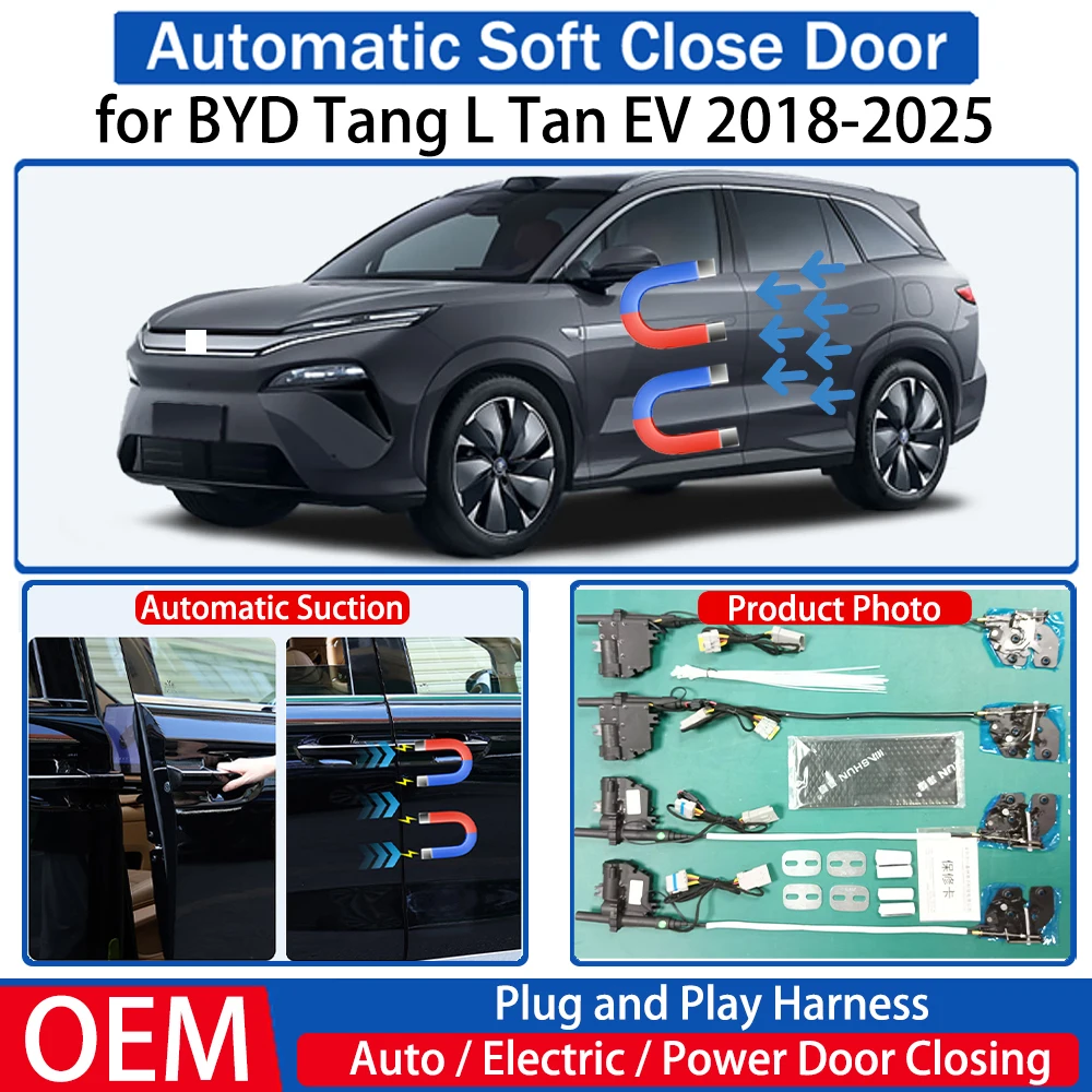 

for BYD Tang L Tan EV 2018-2025 OEM Car Automatic Soft Close Door Electric Suction Kit Auto Power Closing System Plug and play